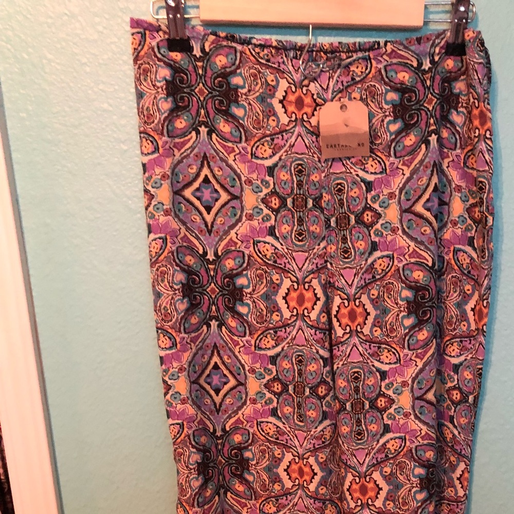 Side slit multicolored pants